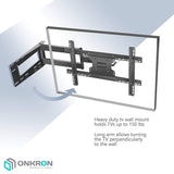 ONKRON TV Wall Mount Bracket Full Motion Articulating Arm for 40" - 75 Inch LED LCD Plasma Flat Screen TV M7L