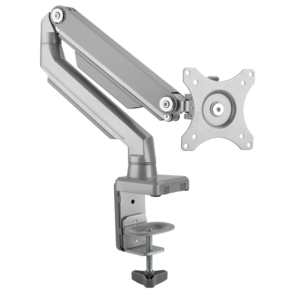 ONKRON Desk Mount Full Motion Arm for Computer Monitors 23 to 32-Inch LED LCD up to 17.6 lbs Silver (MS80)