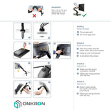 The ONKRON Monitor Desk Mount for 13 to 32-Inch LCD LED OLED Screens up to 6.5kg G80 Black